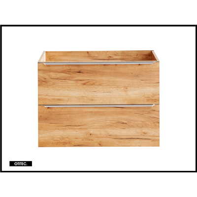 Meuble sous vasque de 80 cm - Oak - 2 tiroirs - LISOA