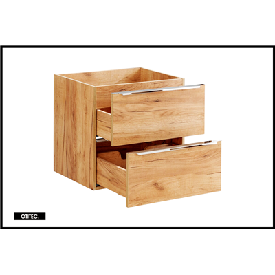 Meuble sous vasque de 60 cm - Oak - 2 tiroirs - LISOA