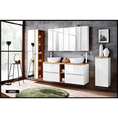 Meuble sous vasque de 20 cm - Blanc - LISOA