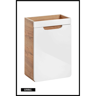 Meuble sous vasque de 40 cm - Blanc - 1 porte - PASTI