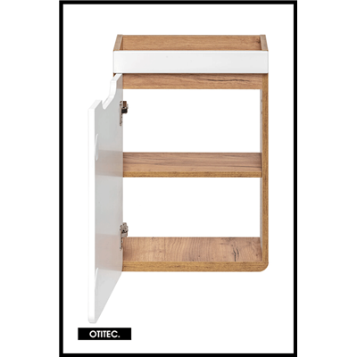 Meuble sous vasque de 40 cm - Blanc - 1 porte - PASTI