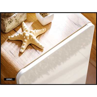 Meuble sous vasque de 50 cm - Blanc - 2 tiroirs - PASTI