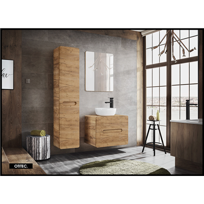 Meuble sous vasque de 60 cm - Oak - 2 tiroirs - PASTI