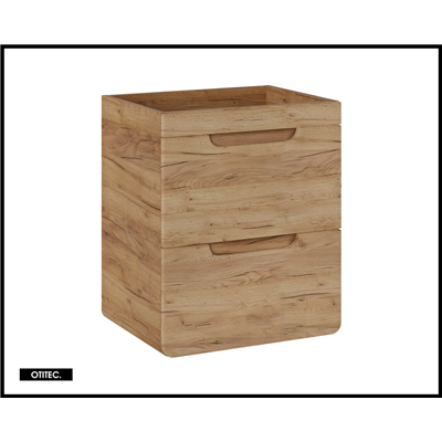 Meuble sous vasque de 60 cm - Oak - 2 tiroirs - PASTI