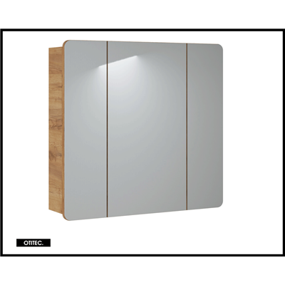 Armoire miroir de salle de bain - 80 cm - 3 portes - PASTI