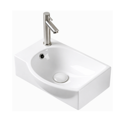 Lave-mains mural gauche -40,5 x 28 cm -Blanc -ELIN