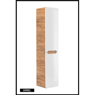 Colonne de salle de bain de 170 cm - Blanc - 2 portes - PASTI WHITE