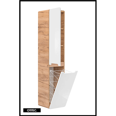 Colonne de salle de bain de 170 cm - Blanc - 2 portes - PASTI WHITE