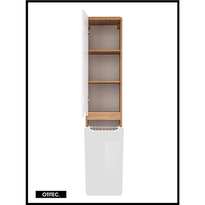 Colonne de salle de bain de 170 cm - Blanc - 2 portes - PASTI WHITE