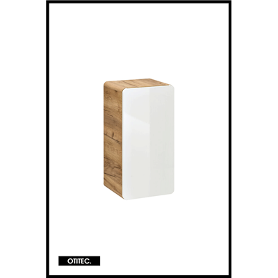 Meuble haut de salle de bain de 70 cm - Blanc - 1 porte - PASTI WHITE