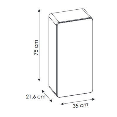 Meuble haut de salle de bain de 75 cm - Oak - 1 porte - PASTI CRAFT