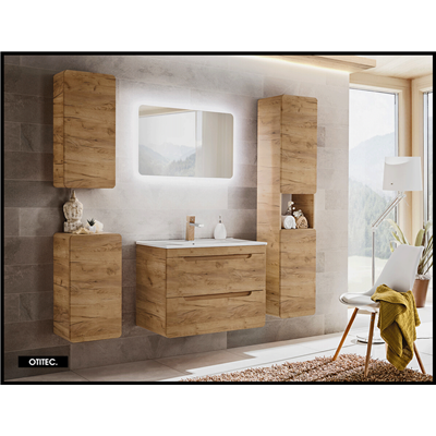Meuble haut de salle de bain de 70 cm - Oak - 1 porte - PASTI CRAFT
