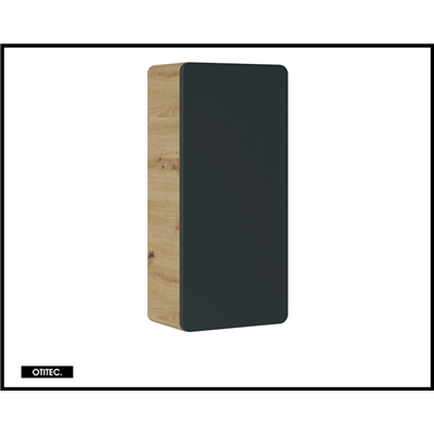 Meuble haut de salle de bain de 75 cm - Gris - 1 porte - PASTI COSMOS