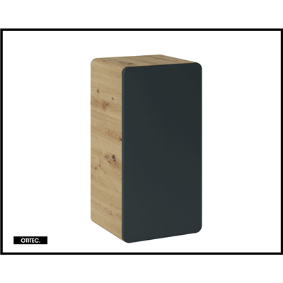 Meuble haut de salle de bain de 70 cm - Gris - 1 porte - PASTI COSMOS