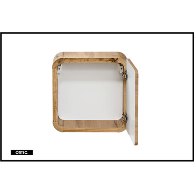 Cube de rangement haut de salle de bain - 35x35 cm - Oak - 1 porte - PASTI CRAFT