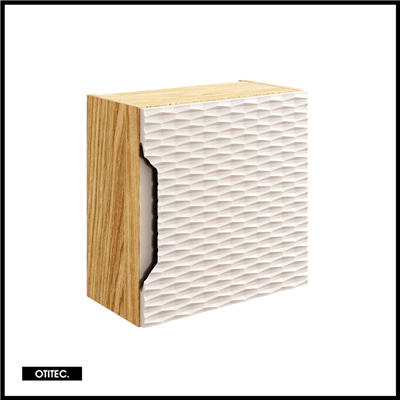 Cube de rangement haut de salle de bain - 35x35 cm - Beige - 1 porte - SEA