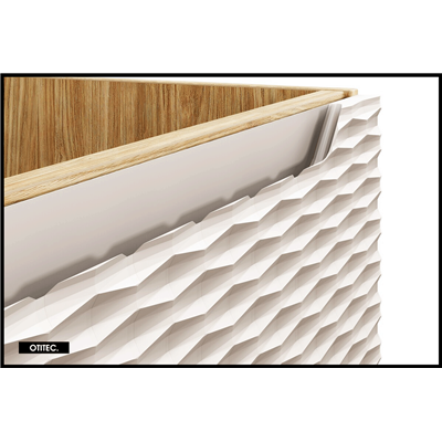 Meuble sous vasque de 120 cm - Beige - 2 tiroirs - SEA