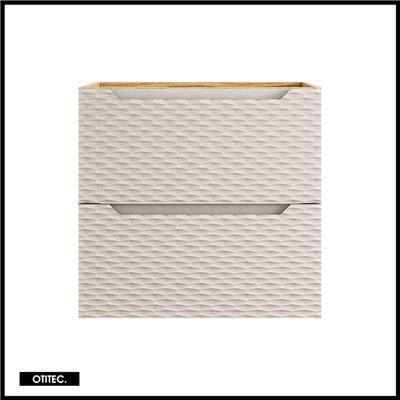 Meuble sous vasque de 70 cm - Beige - 2 tiroirs - SEA