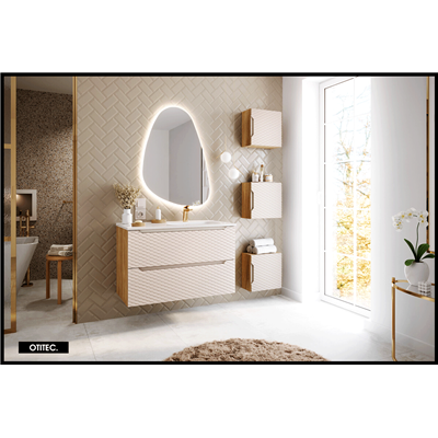 Meuble sous vasque de 30 cm - Beige - 1 porte - SEA