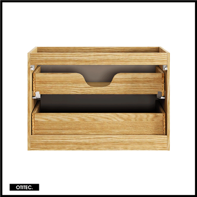 Meuble sous vasque de 80 cm - Beige - 2 tiroirs - SEA