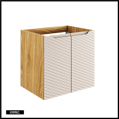 Meuble sous vasque de 60 cm - Beige - 2 portes - SEA