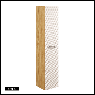 Colonne de salle de bain - 170 cm - Beige - 2 portes - SEA