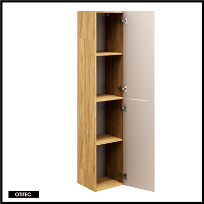 Colonne de salle de bain - 170 cm - Beige - 2 portes - SEA