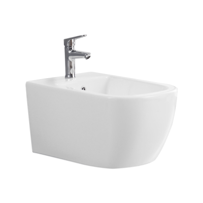 Bidet suspendu - 52 x 37 x 29 cm - Blanc - CLEO