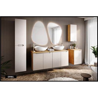 Armoire de salle de bain - 75 cm - Beige - SETTA