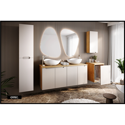 Armoire de salle de bain - 75 cm - Beige - SETTA