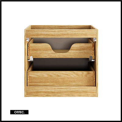 Meuble sous vasque de 60 cm - Beige - 2 tiroirs - SETTA