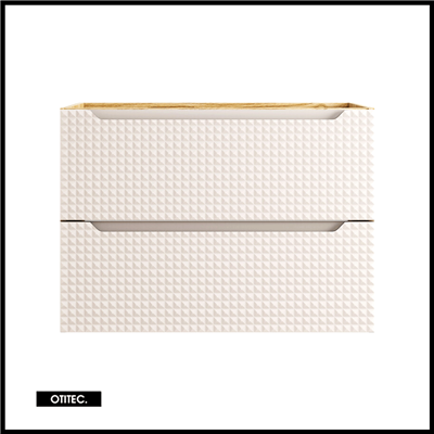 Meuble sous vasque de 80 cm - Beige - 2 tiroirs - SETTA