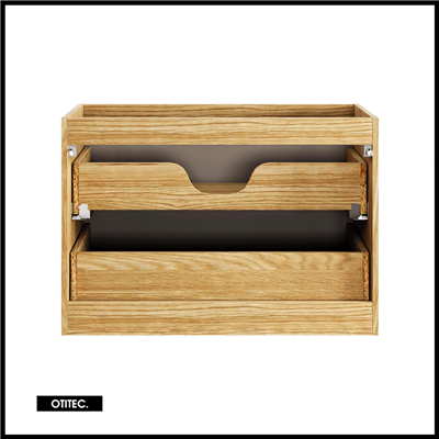 Meuble sous vasque de 80 cm - Beige - 2 tiroirs - SETTA