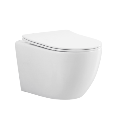 WC suspendu sans bride - 52 x 36 cm - Blanc - CLEO CONFORT