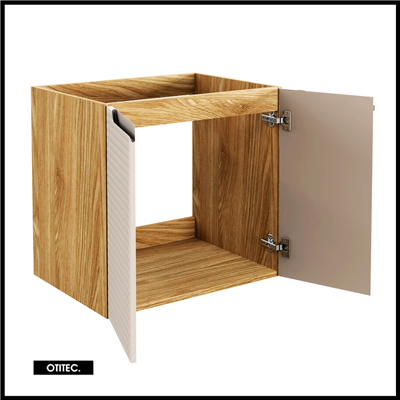 Meuble sous vasque de 60 cm - Beige - 2 portes - SETTA