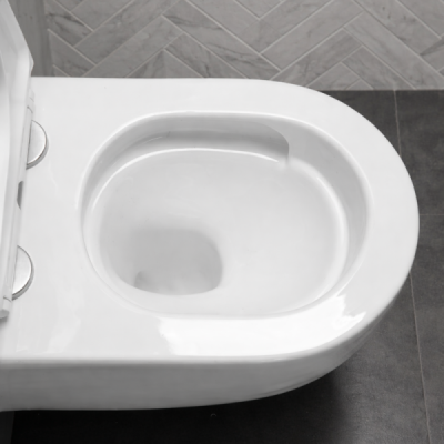 WC suspendu sans bride - 52 x 36 cm - Blanc - CLEO CONFORT