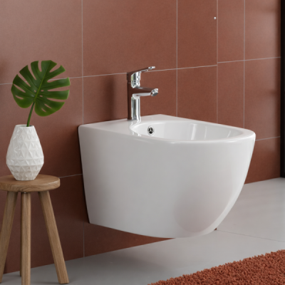 Bidet suspendu - 52 x 36,3 x 33 cm - Blanc -VELA