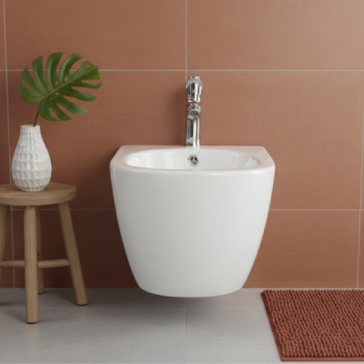 Bidet suspendu - 52 x 36,3 x 33 cm - Blanc -VELA