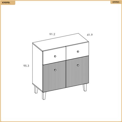 Commode - H.95 x L.91 x P.42 - KYOTO