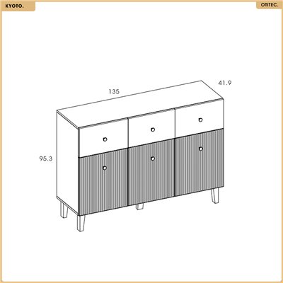 Commode - H.95 x L.135 x P.42 - KYOTO