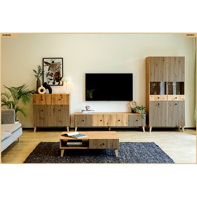 Meuble TV - H.45 x L.180 x P.42 - KYOTO