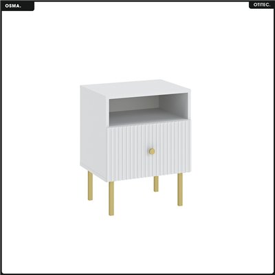 Table de chevet - H.60 x L.47 x P.41 - OSMA - NOIR