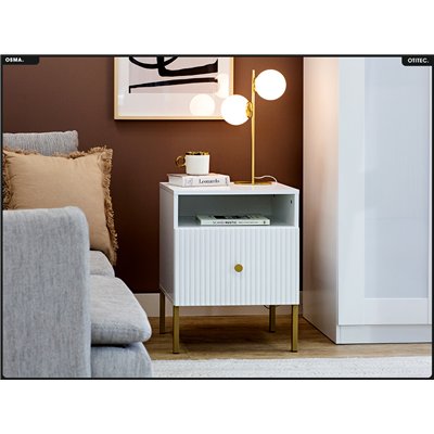 Table de chevet - H.60 x L.47 x P.41 - OSMA - NOIR