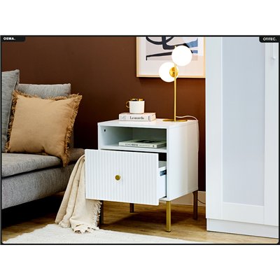 Table de chevet - H.60 x L.47 x P.41 - OSMA - NOIR