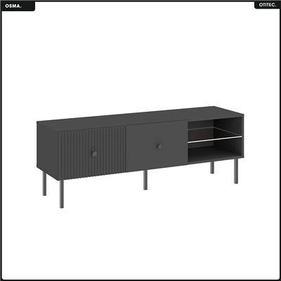 Meuble TV - H.48 x L.135 x P.42 - OSMA - NOIR