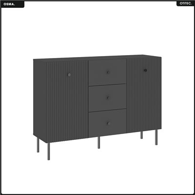 Commode - H.98 x L.135 x P.42 - OSMA - NOIR