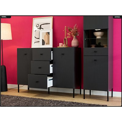 Commode - H.98 x L.135 x P.42 - OSMA - NOIR