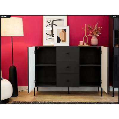 Commode - H.98 x L.135 x P.42 - OSMA - NOIR