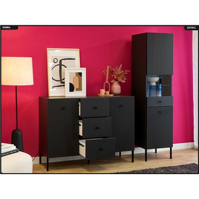Commode - H.98 x L.135 x P.42 - OSMA - NOIR