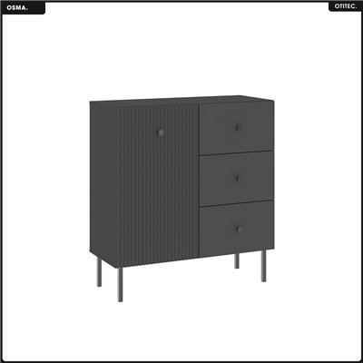 Commode - H.98 x L.91 x P.42 - OSMA - NOIR